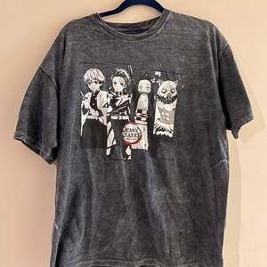 Demon Slayer Tanjiro Nezuko Zenitsu Hashibira Acid Wash Shirt Size Large